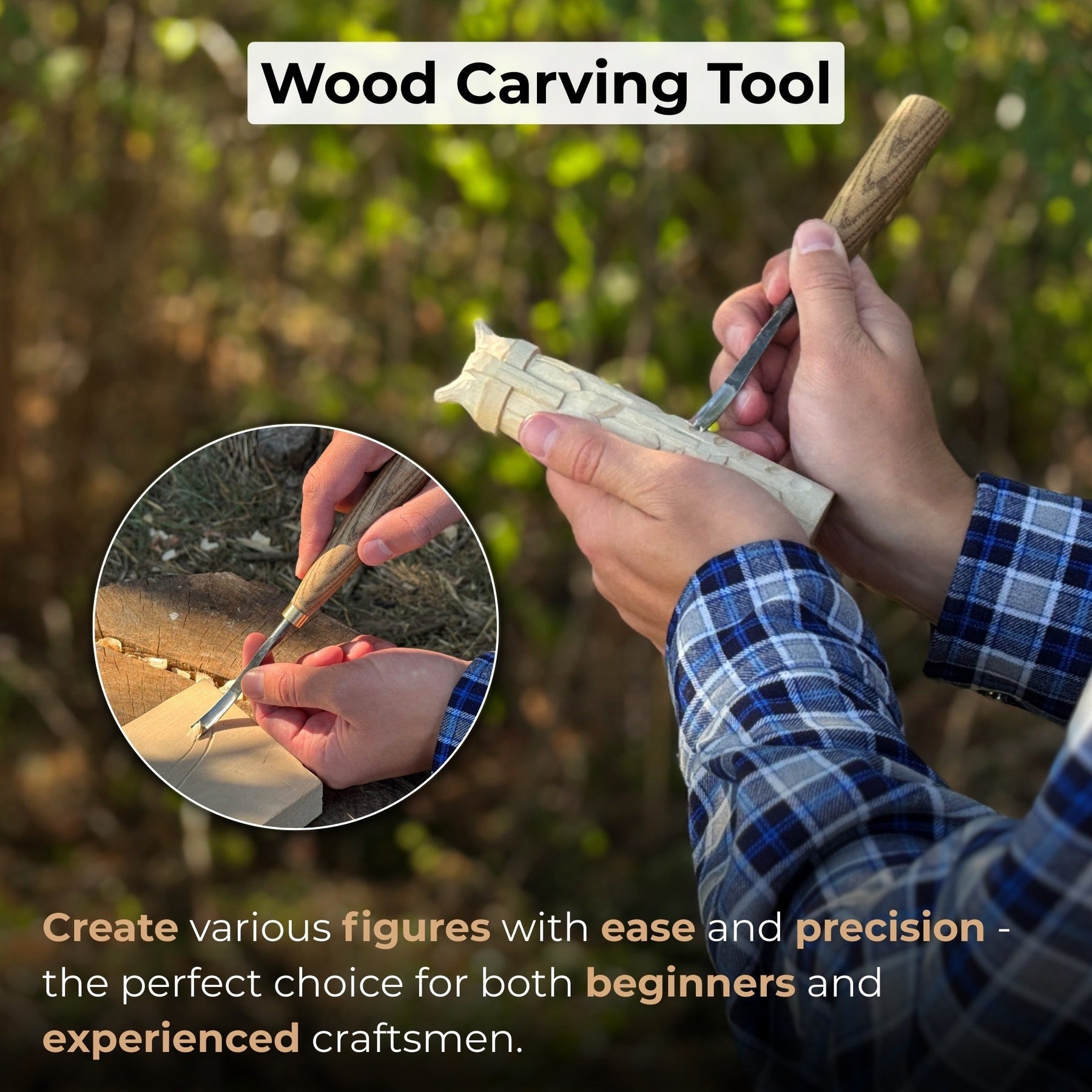 Curved Detail Carving Gouge – 8 mm / 12 mm (0.31 / 0.47 inches)
