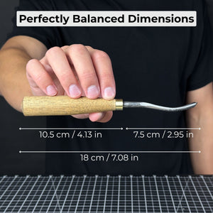 Curved Detail Carving Gouge – 8 mm / 12 mm (0.31 / 0.47 inches)