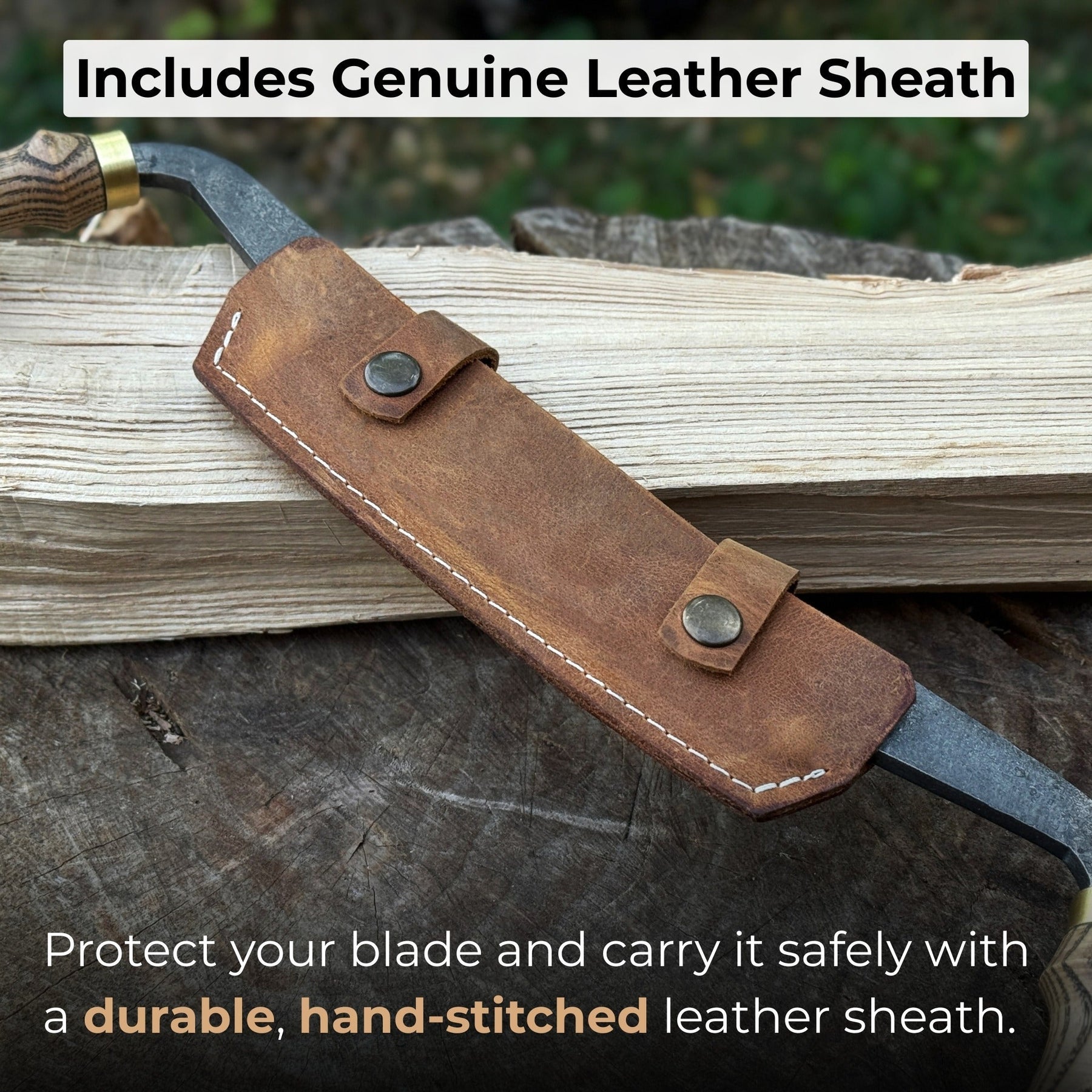 Curved Draw Knife (Push/Pull Shave), 14.5 cm (5.7 inch) Cutting Edge