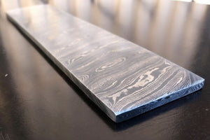 Premium Damascus Steel Billet Bar Pattern Welded Blank for Knife Making and Bladesmithing by JW SteelCrafts