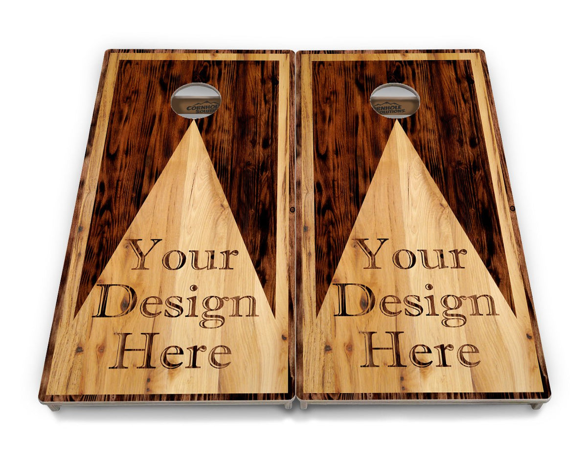 Custom Wooden Triangle Cornhole Boards – Tournament Series