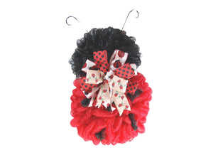 Ladybug Mesh Door Decor | Red & Black Porch Accent by Bouge Creations, view 5