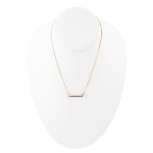 Dainty Botswana Agate Bar Necklace