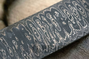 Damascus Steel 15" x 1.75" Blank Billet (Ledder) for Knife Making by JW SteelCrafts