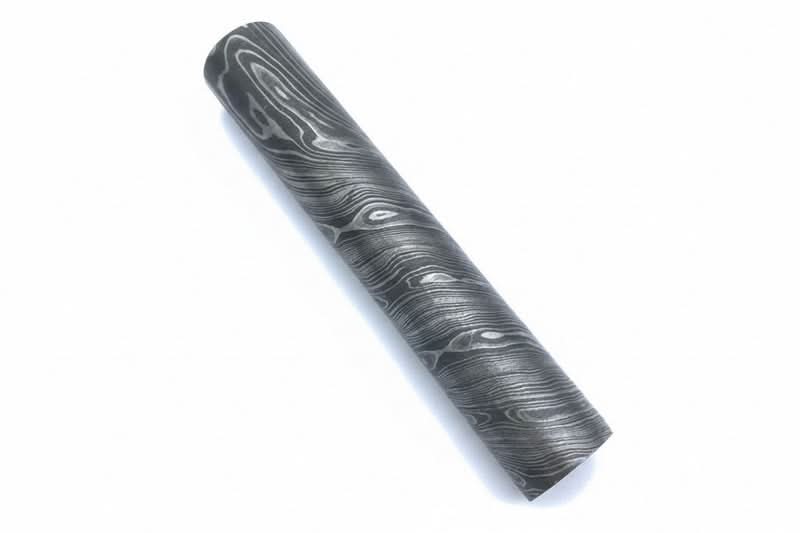 5.5 Inch Damascus Steel Rod 25.5 mm Round Bar for Ring Making by JW SteelCrafts