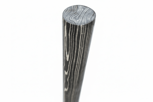 5 Inch Damascus Steel Round Bar Rod for Ring Making Material by JW SteelCrafts