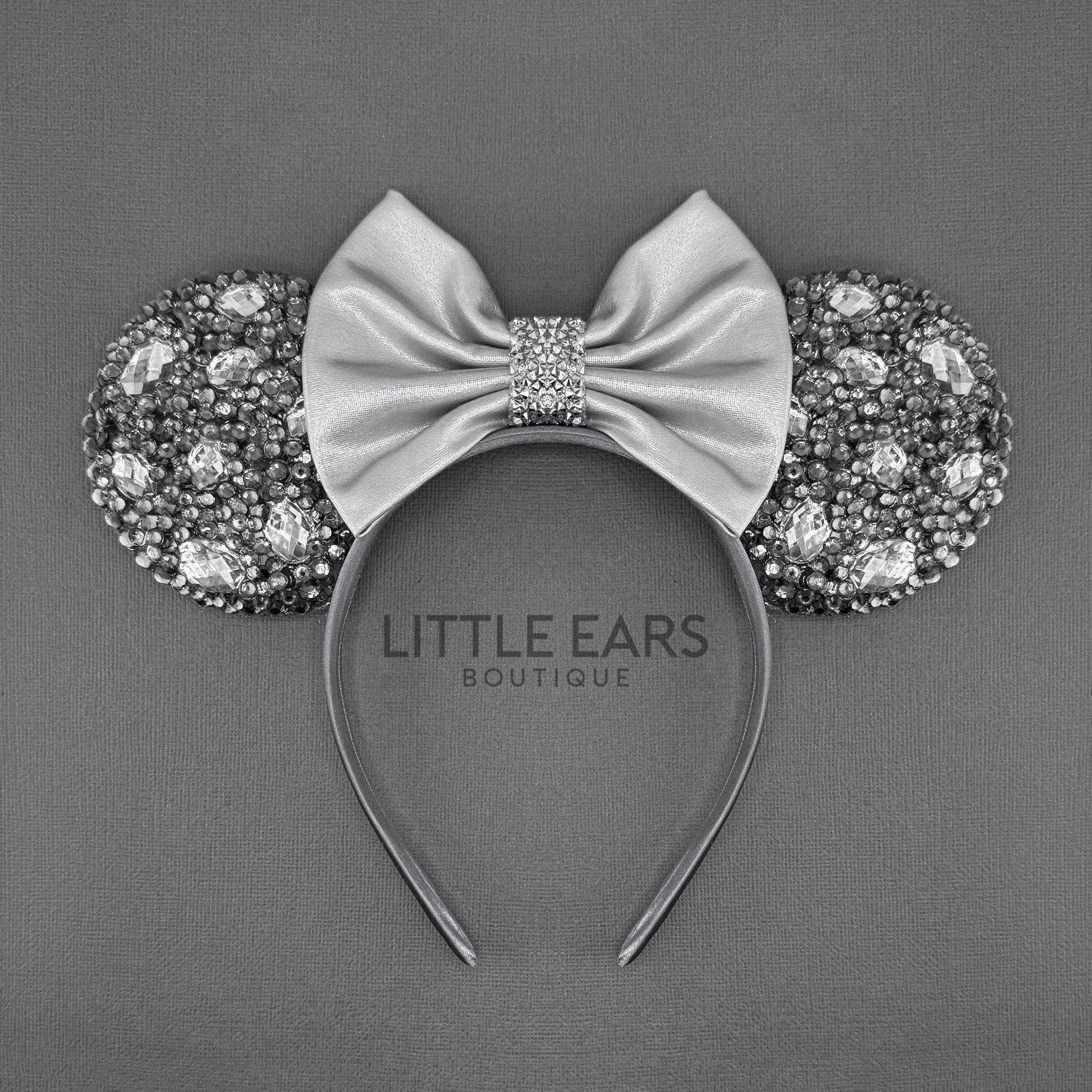 Dark Gray Sparkle Mickey Ears