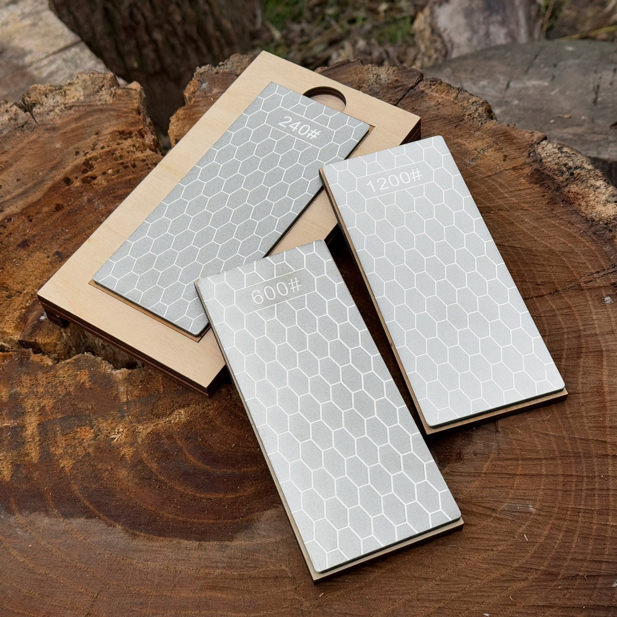 Diamond Sharpening Stone Set with Wooden Stand by Sharky Forged Steel Tools — view 8
