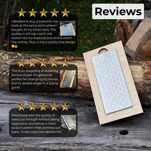 Diamond Sharpening Stone with Wooden Stand – 600 Grit for Knives & Tools