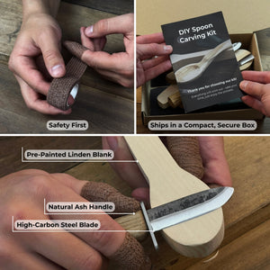 DIY 2-Piece Spoon Carving Kit for Beginners