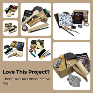 DIY Beaver Carving Kit – Wood Art Set with V-Chisel & Video Guide