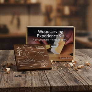 DIY Beaver Carving Kit – Wood Art Set with V-Chisel & Video Guide