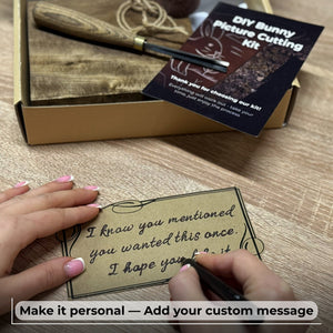 DIY Bunny Carving Kit – Wood Art Set with V-Chisel & Video Guide