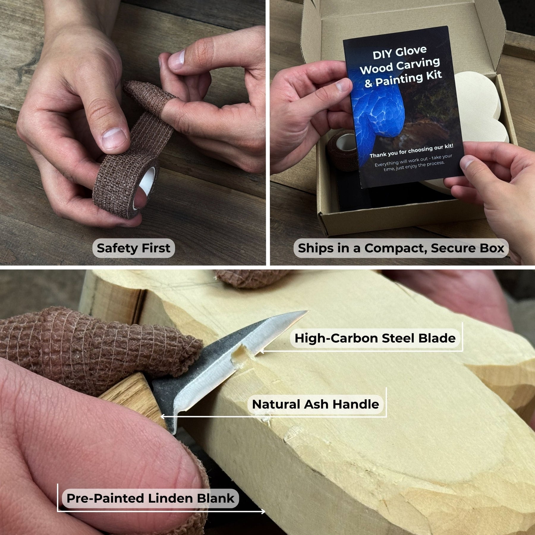 DIY Glove Wood Carving & Painting Kit