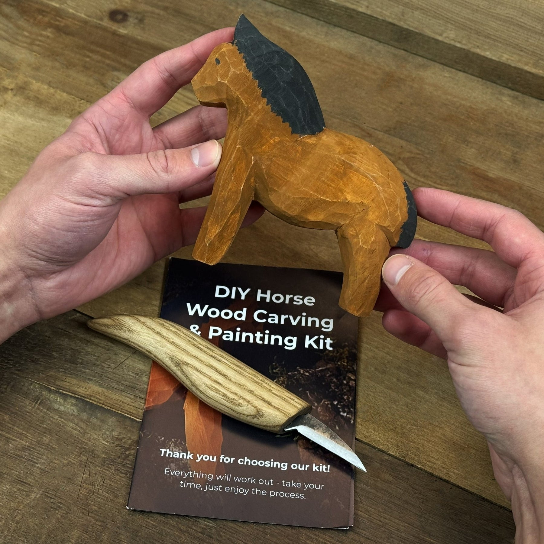 DIY Horse Wood Carving & Painting Kit