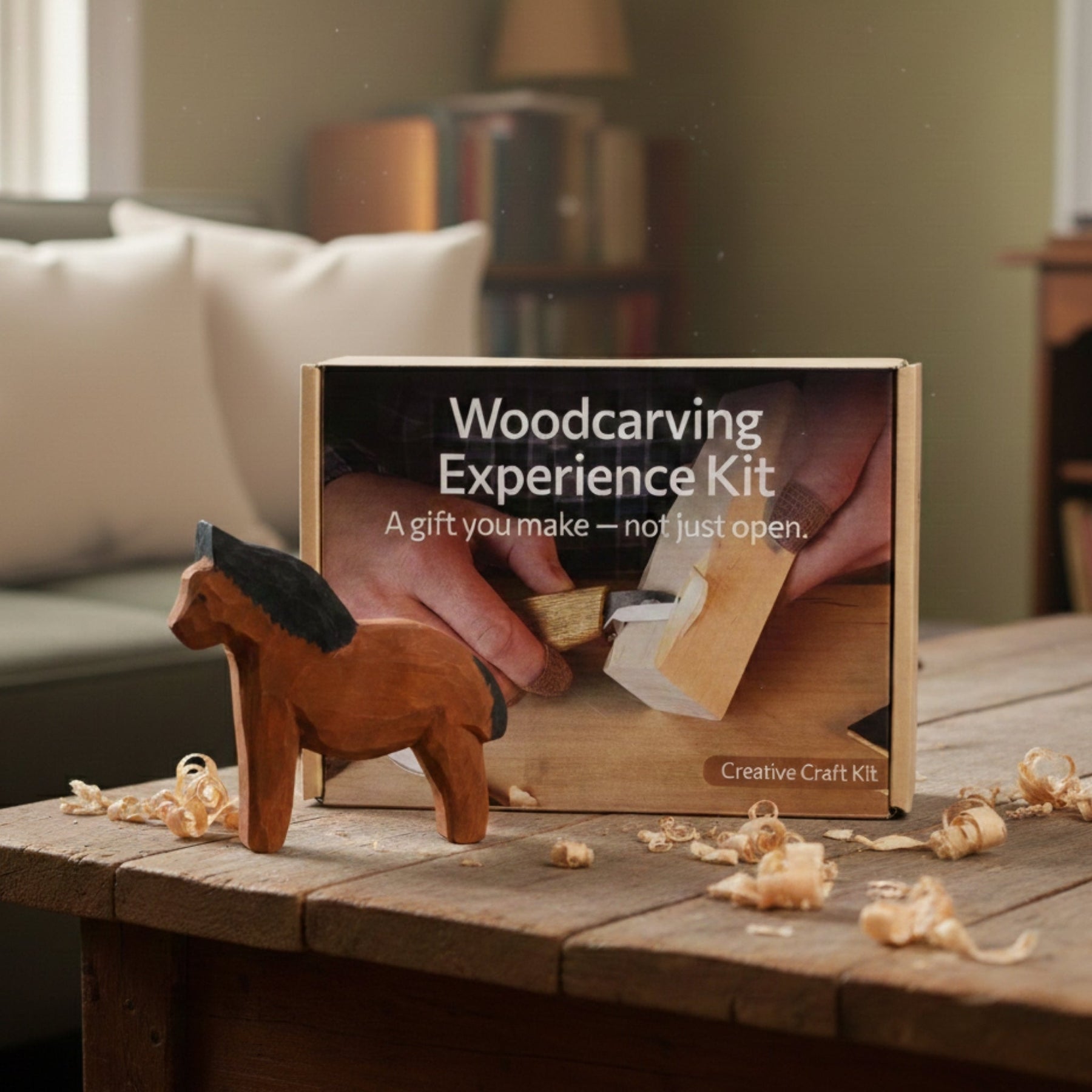 DIY Horse Wood Carving & Painting Kit