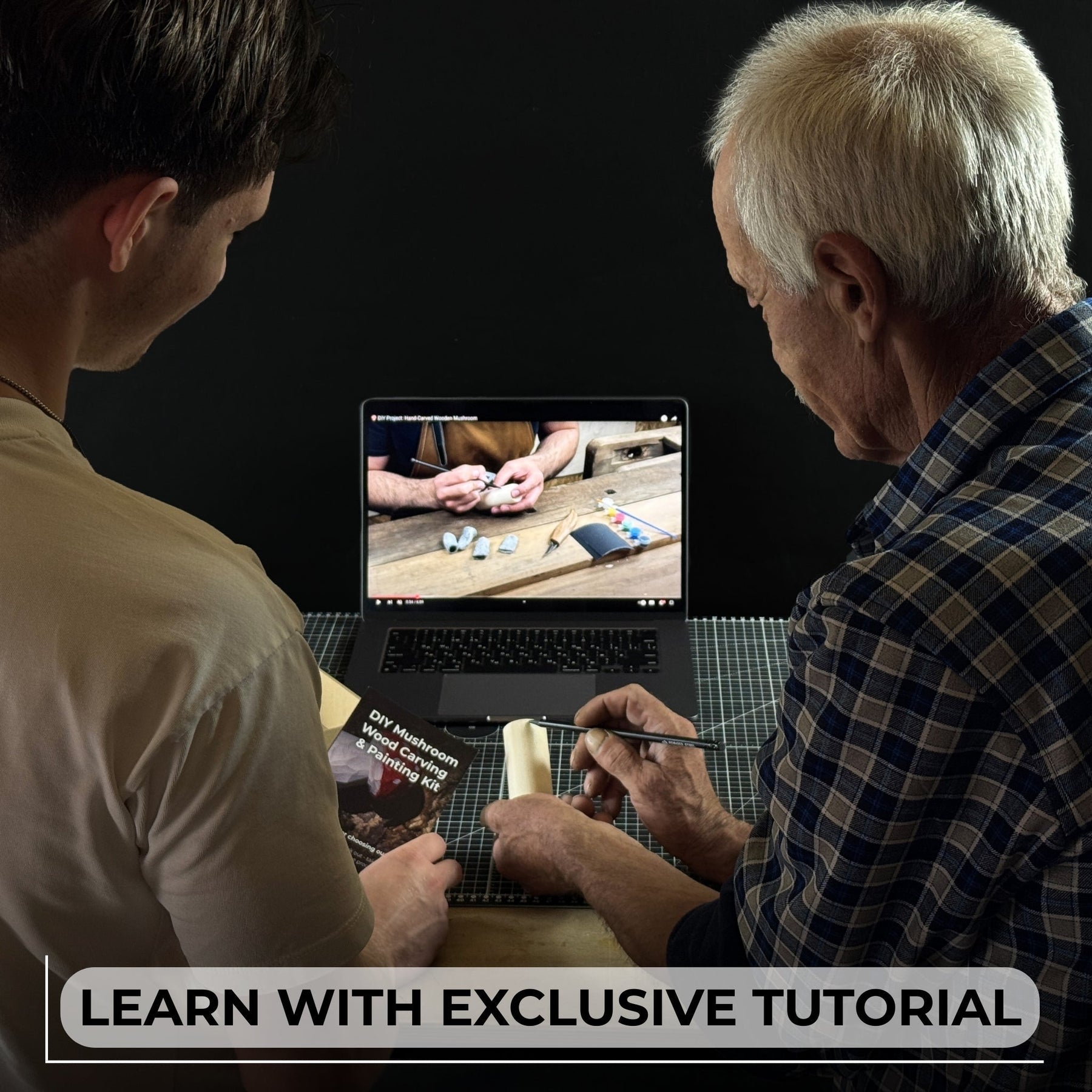 DIY Mushroom Wood Carving & Painting Kit