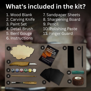 DIY Oak Leaf Carving and Painting Kit