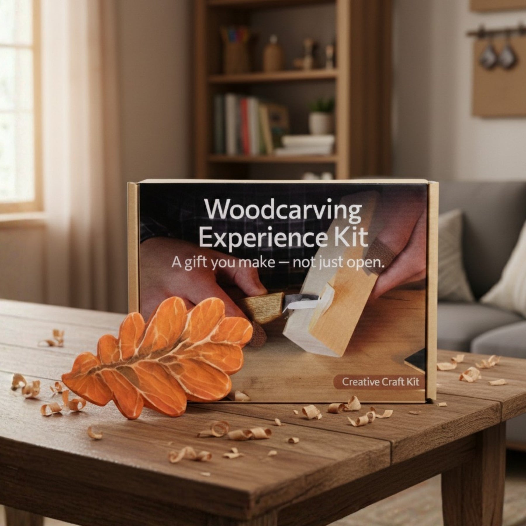DIY Oak Leaf Carving and Painting Kit