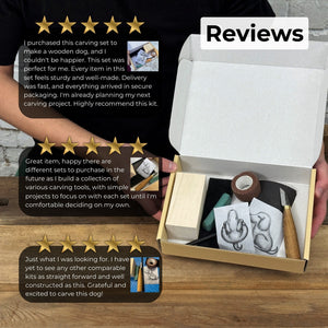 Dog Carving Kit - Complete Starter Whittling Kit for Beginners, Adults, Teens, and Kids