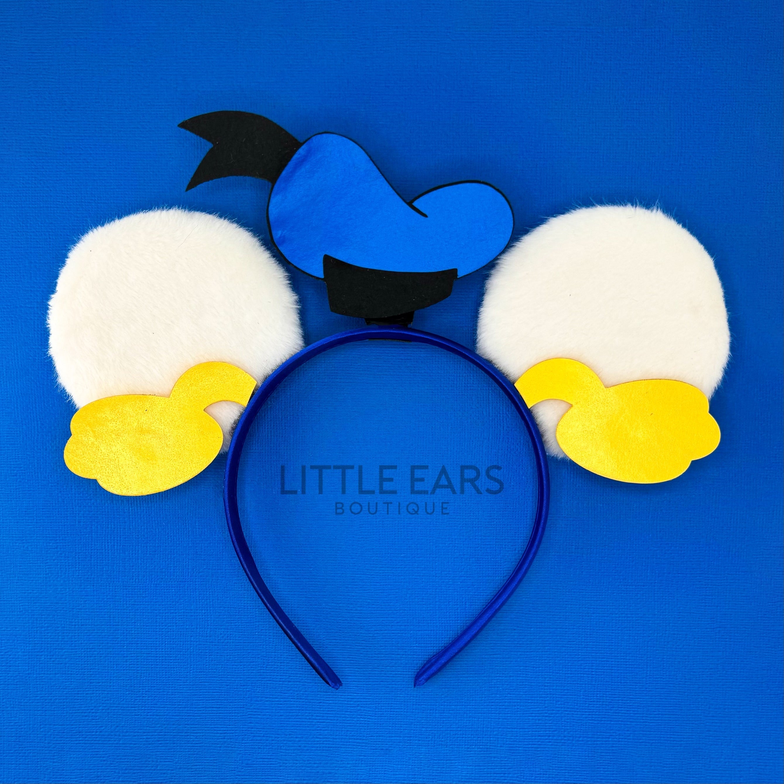 Donald inspired handmade theme park ears by Little Ears Boutique