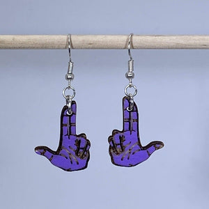 Double Finger Gun Earrings | Funny Gesture Jewelry