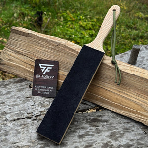 Double-Sided Leather Sharpening Strop with Polishing Paste