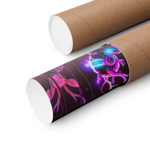 futuristic woman and deer Posters