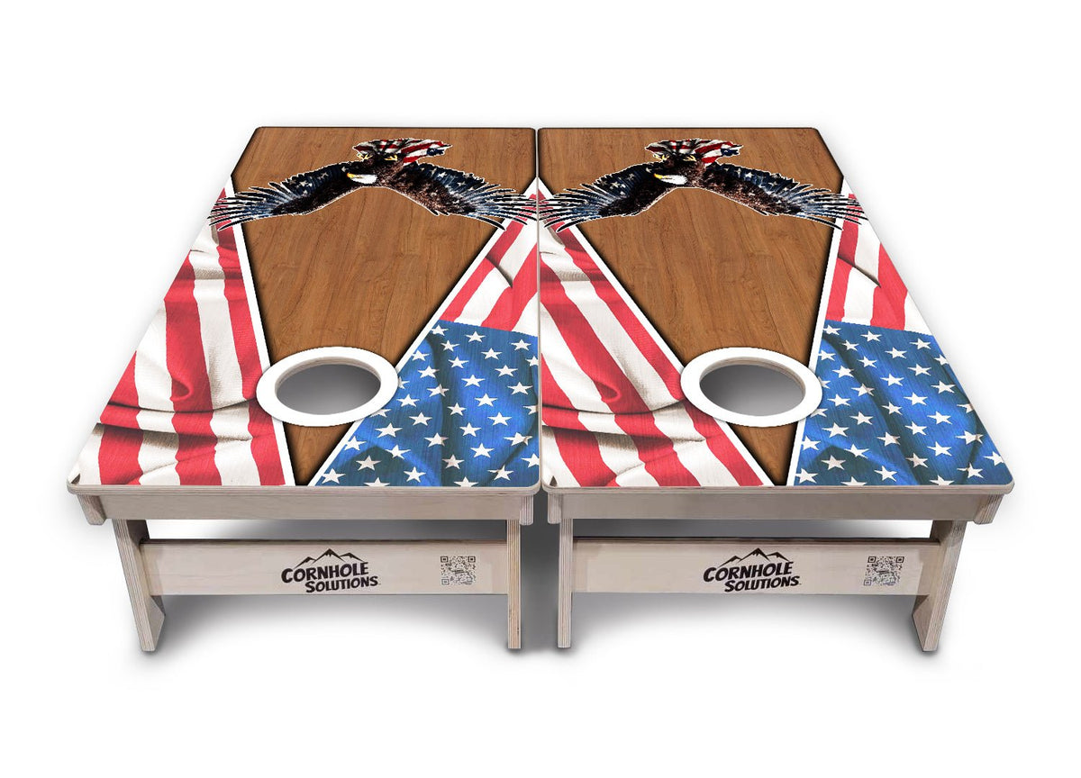 Eagle Triangle Wood Cornhole Boards – Tournament Series