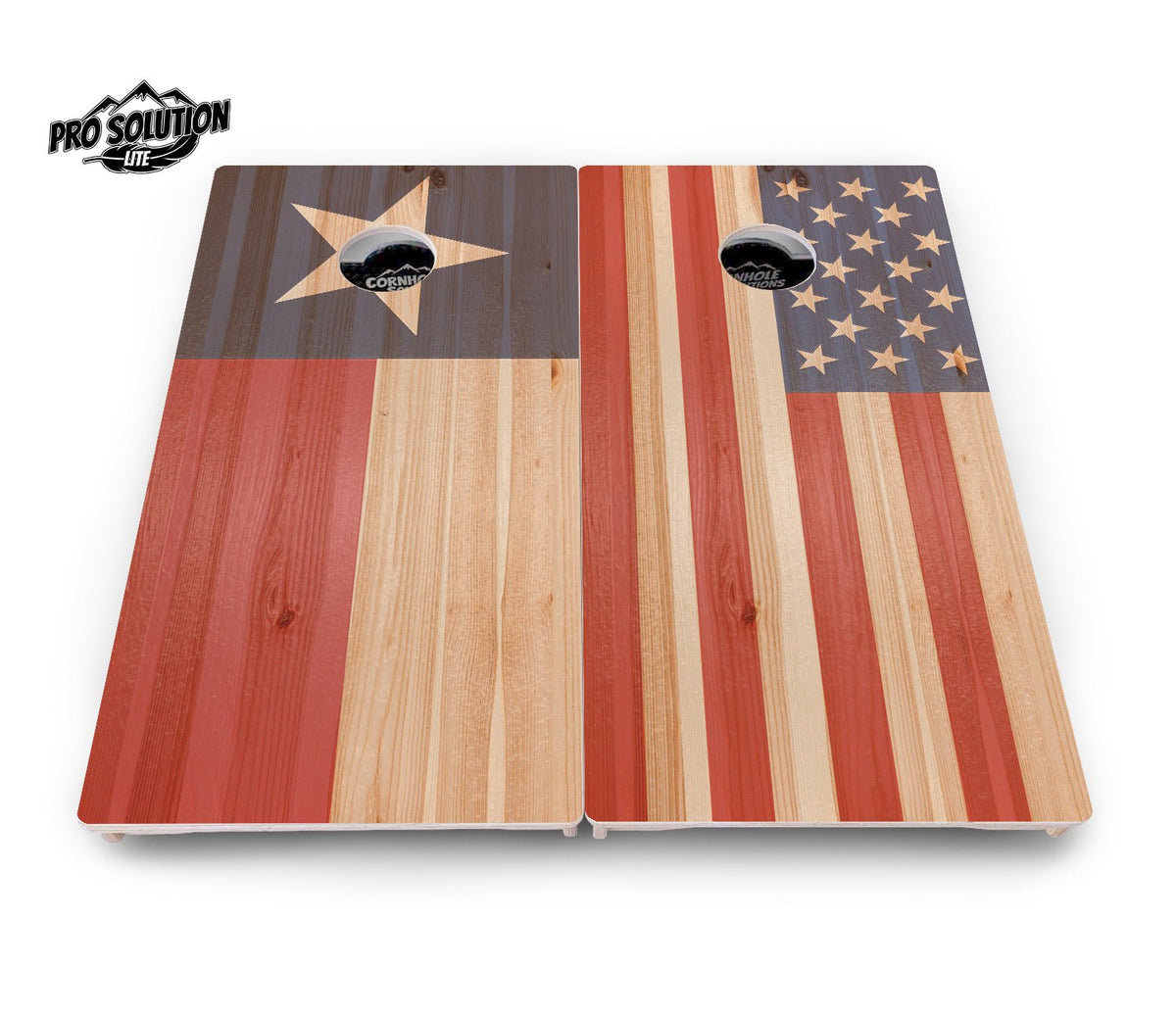 Faded American & Texas Flag Cornhole Boards – Pro Lite or Pro Elite