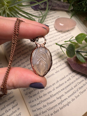 Flower Agate Yoni Necklace