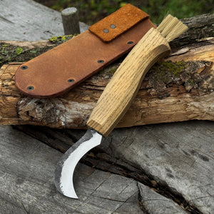 Forged Mushroom Knife with Brush, 6.5 cm (2.56 inches)
