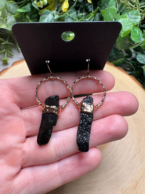 Fossilized Bone Earrings