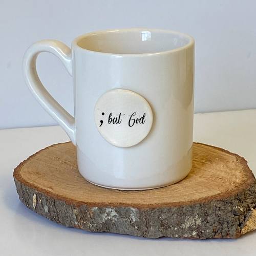Prodigal Pottery ; But God Mug — product view 2