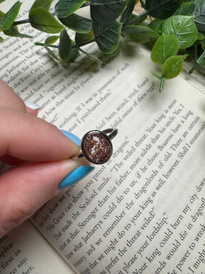 Garden Quartz Adjustable Ring