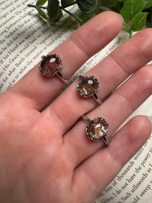Garden Quartz Adjustable Ring