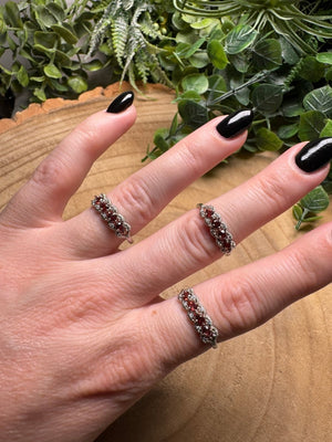 Garnet Ring Adjustable