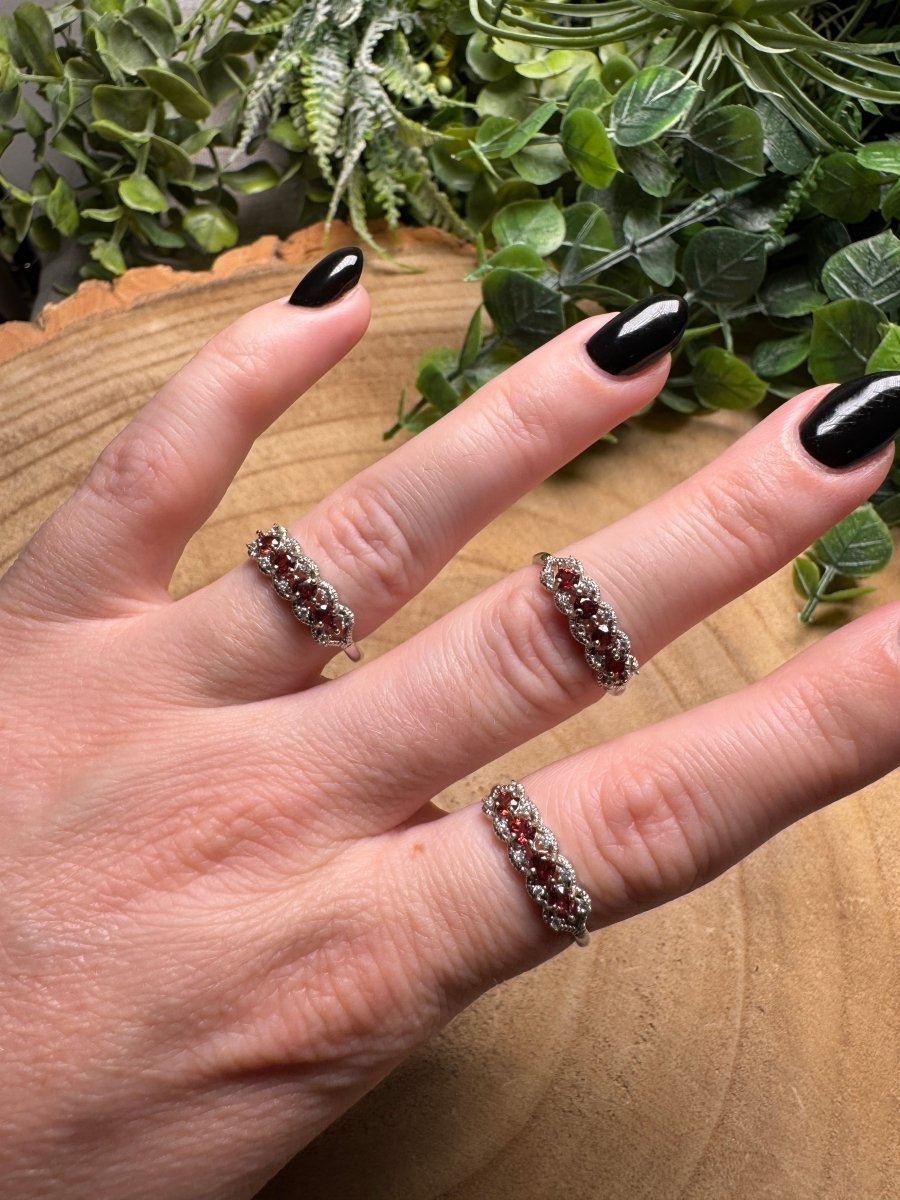 Garnet Ring Adjustable