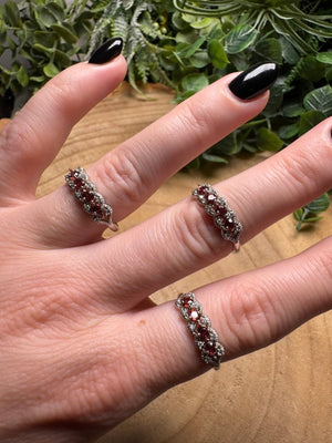 Garnet Ring Adjustable