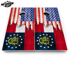 State Flag Cornhole Boards – AL to GA – Pro Lite or Pro Elite