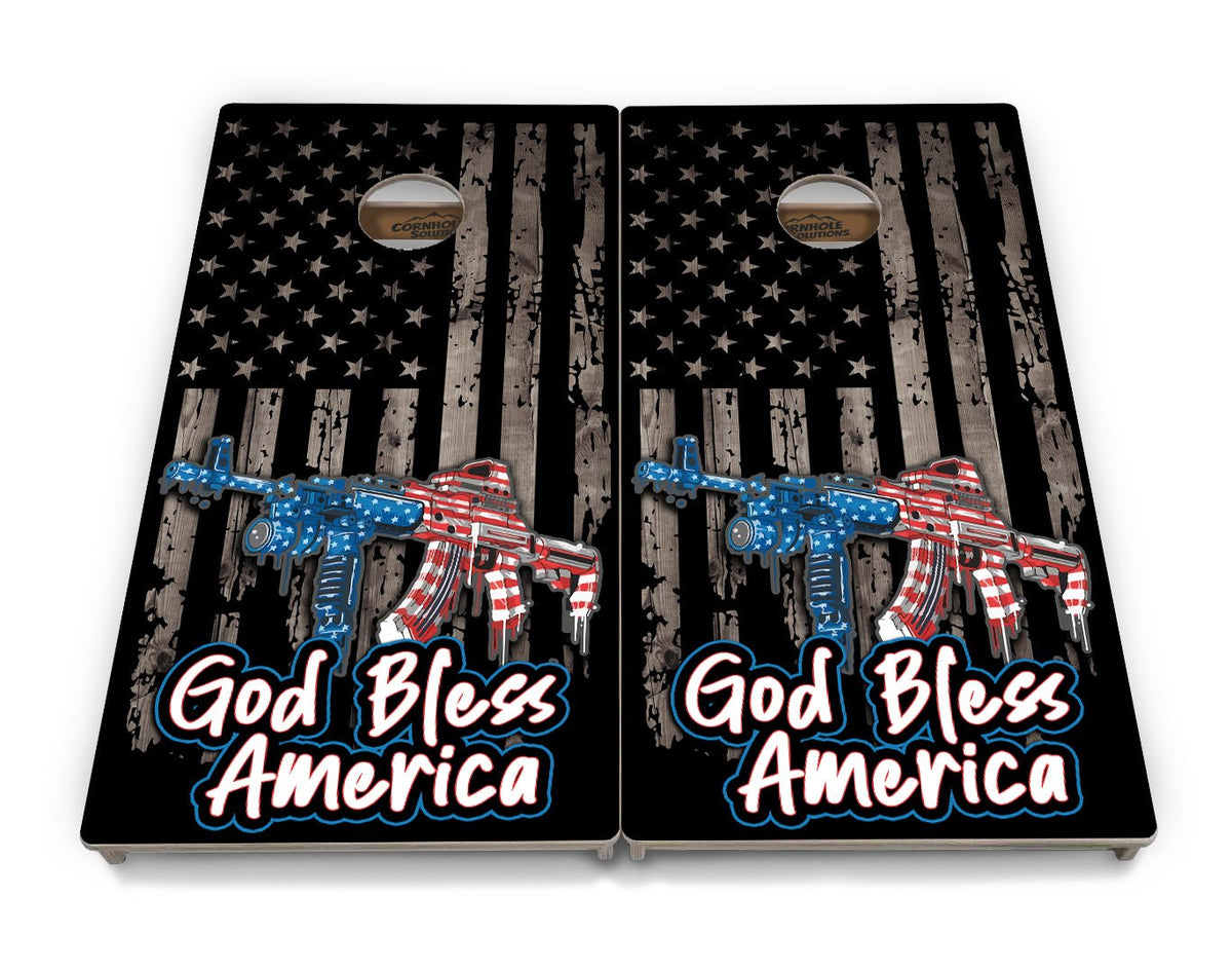 God Bless Cornhole Boards – Tournament Series