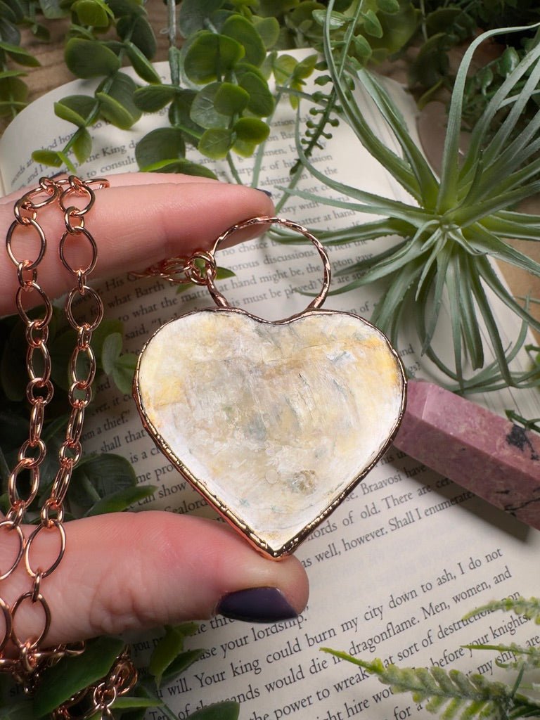 Golden Mica Heart Necklace