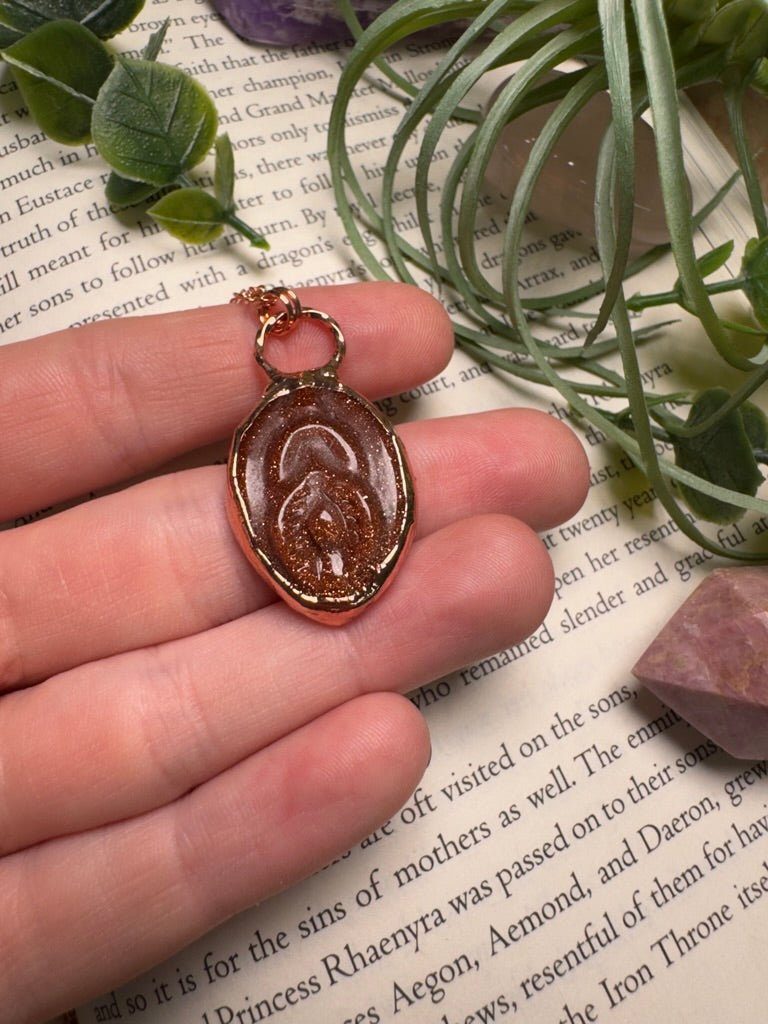 Goldstone Yoni Necklace