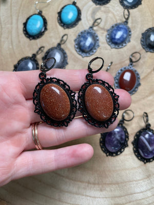 Gothic Style Crystal Earrings
