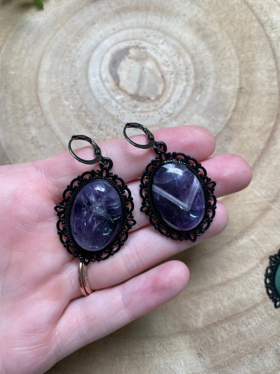 Gothic Style Crystal Earrings
