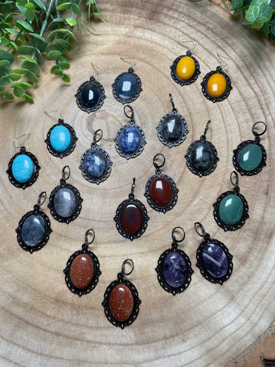 Gothic Style Crystal Earrings