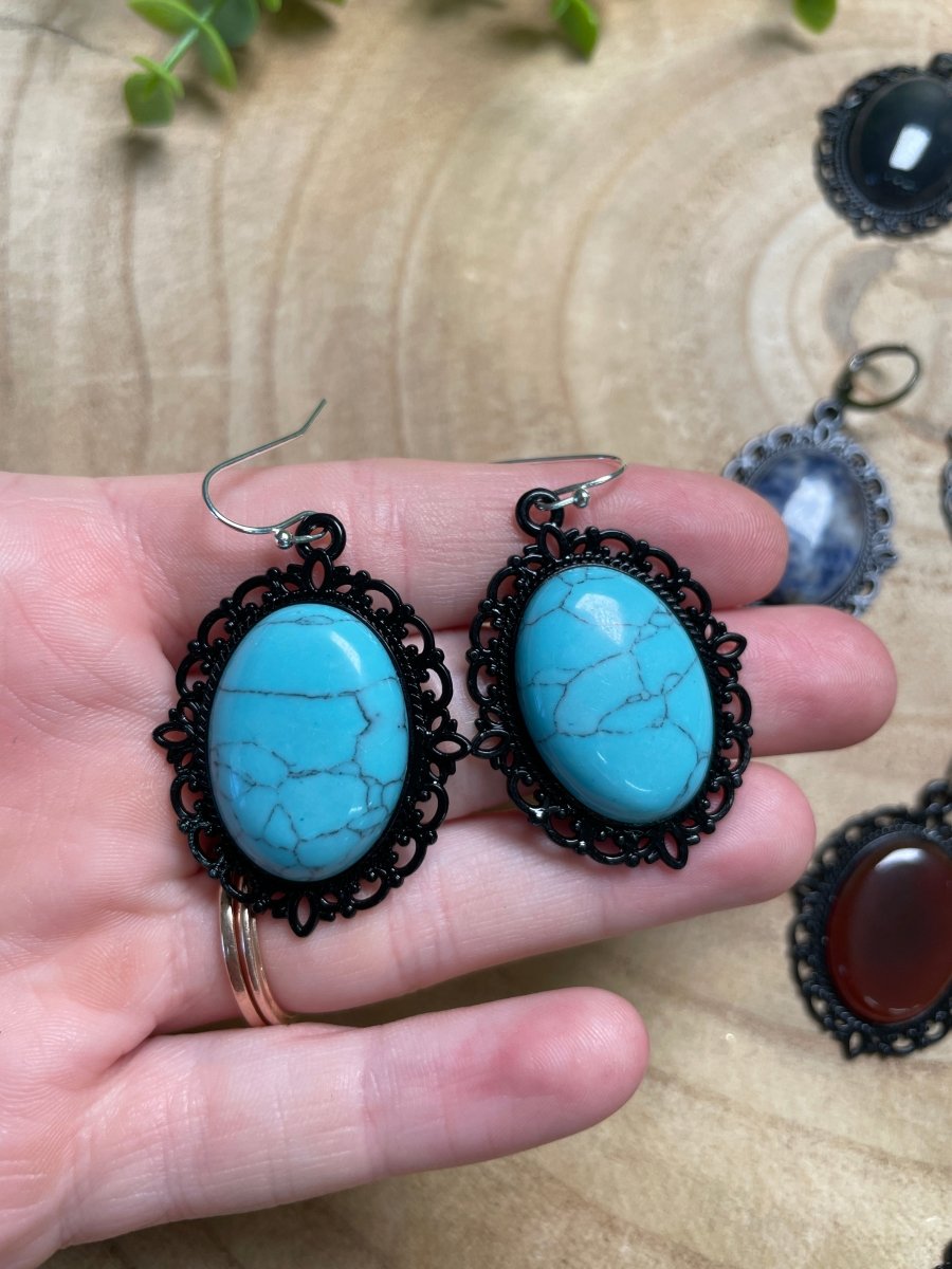 Gothic Style Crystal Earrings