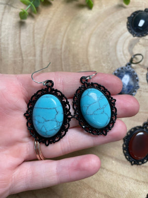 Gothic Style Crystal Earrings