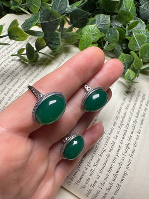 Green Aventurine Adjustable Ring