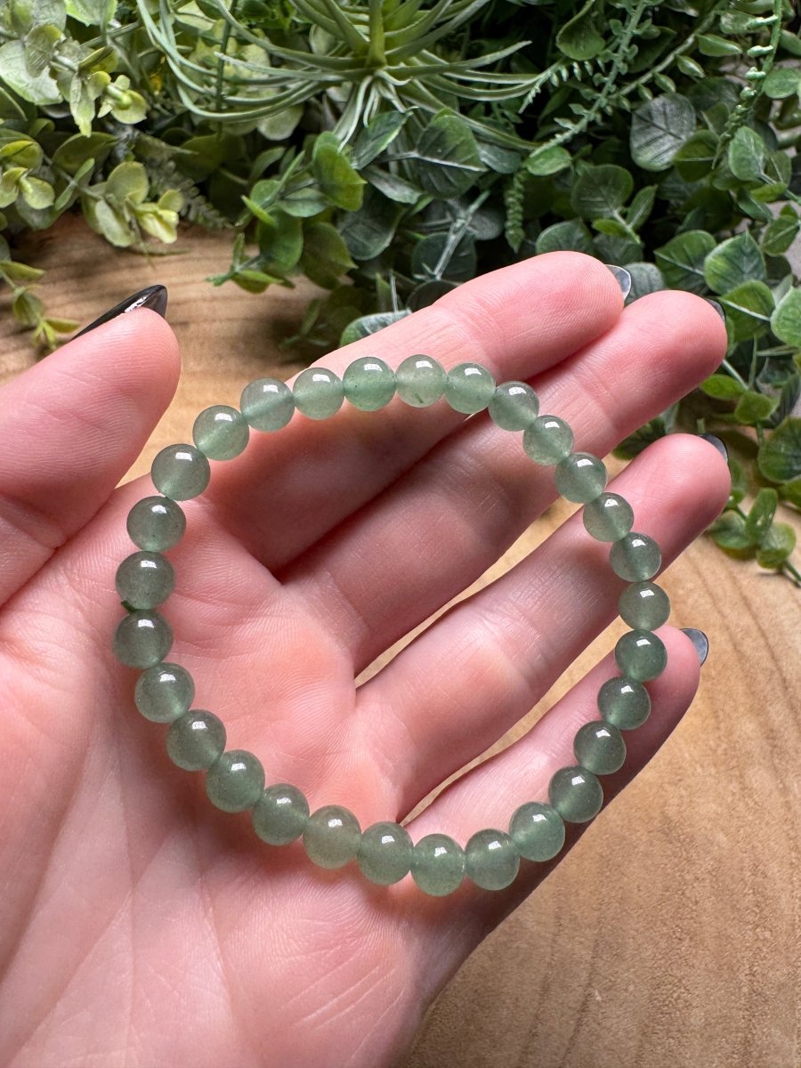 Green Aventurine Beaded Bracelet with 6mm Beads